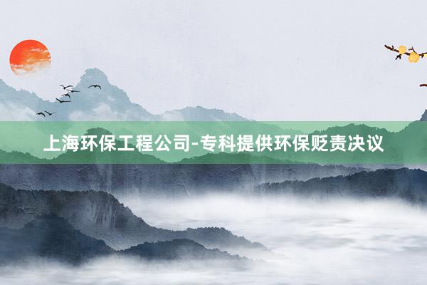 上海环保工程公司-专科提供环保贬责决议